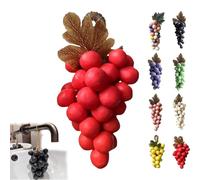 Grape Soap On A Rope, Handmade Grapes-Shaped Soaps, Grape Cluster Soap, Decorative Advanced Handmade Soaps, Exquisite Home Decor (Red)