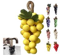 Grape Soap On A Rope, Handmade Grapes-Shaped Soaps, Grape Cluster Soap, Decorative Advanced Handmade Soaps, Exquisite Home Decor (Yellow)