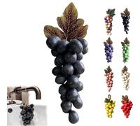 Grape Soap On A Rope, Handmade Grapes-Shaped Soaps, Grape Cluster Soap, Decorative Advanced Handmade Soaps, Exquisite Home Decor (Black)