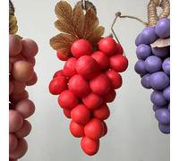 Grape Soap On A Rope, Handmade Grapes Shaped Soaps, Grape Cluster Soap, Handmade with Fresh Vine Grape's Essence - Perfect for Skin Hydration, Natural Facial and Body Bath Soap Bundle (Red)