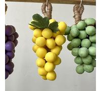 Grape Soap On A Rope, Handmade Grapes Shaped Soaps, Grape Cluster Soap, Handmade with Fresh Vine Grape's Essence - Perfect for Skin Hydration, Natural Facial and Body Bath Soap Bundle (Yellow)