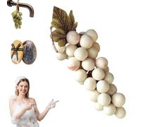 Grape Soap on a Rope, Handmade Grapes-Shaped Soaps, Grapes Vine Soaps on a Ropes, for Face, Body Shower & Hands, Decorative Soap Bars, Exquisite Home Decor and Gift Choice (White)