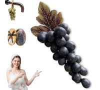 Grape Soap on a Rope, Handmade Grapes-Shaped Soaps, Grapes Vine Soaps on a Ropes, for Face, Body Shower & Hands, Decorative Soap Bars, Exquisite Home Decor and Gift Choice (Black)