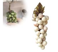 Grape Soap on a Rope, Handmade Grapes-Shaped Soaps, Natural Cold Process Artisan Soaps, Exquisite Home Decor for Face, Body Shower & Hands, Decorative Soap Bars (White)