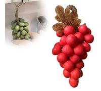 Grape Soap on a Rope, Handmade Grapes-Shaped Soaps, Natural Cold Process Artisan Soaps, Exquisite Home Decor for Face, Body Shower & Hands, Decorative Soap Bars (Red)