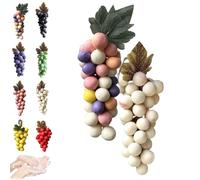 Grape Soap on a Rope, Handmade Grapes-Shaped Soaps, Natural Cold Process Artisan Soaps for Face, Body Shower & Hands, Decorative Soap Bars for Bathroom or Home Aesthetic (2PCS-B)