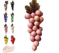 Grape Soap on a Rope, Handmade Grapes-Shaped Soaps, Natural Cold Process Artisan Soaps for Face, Body Shower & Hands, Decorative Soap Bars for Bathroom or Home Aesthetic (Pink 1pcs)