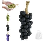 Grape Soap On A Rope,Handmade Grapes-Shaped Soaps, Natural Cold Process Artisan Soaps, Handmade DIY Exquisite Home Decor and Gift Choice for Washing Hands and Fresh Air Women Men-40-Black