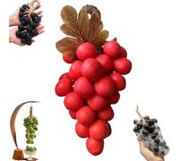 Grape Soap on a Rope, Handmade Grapes-Shaped Soaps, Natural Face & Body Bath Bunch Soaps, Exquisite Home Decor and Gift Choice for Bathroom Décor & Holiday Gifts (Red)