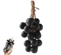Grape Soap on a Rope, jabón hecho a mano en forma de uva, pieza saponificada en frío para cara, cuerpo y manos, jabones decorativos, elegante decoración del hogar e idea de regalo (1, negro 20)