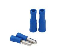 Grapelet Terminales de cable x 100 - Conector redondo azul x50 / casquillos redondos azul x50 - Conector de apriete aislado - para coche, electrónica y hobby