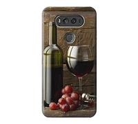 Grapes Bottle and Glass of Red Wine Funda Carcasa Case para LG V20