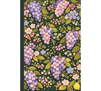 Grapevine & Blossom Hardcover Journal: 6 x 9 Lined Notebook with Elegant Purple Grape and Floral Pattern, 120 Pages, Durable Dark Green Hard Cover for Writing, Wine Notes and Daily Journaling