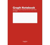 Graph Notebook: Numbered Pages | Greyscale 5x5 mm Graph Ruled | 160 Page | French Red Deep Cover