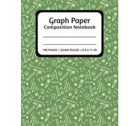 Graph Paper Composition Math Notebook: Grid paper notebook | Quad ruled 5x5 | 100 pages, great for Math and Science class in school or college.