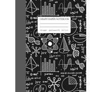 Graph Paper Composition Notebook | Black STEM Design 5x5 Grid for Math, Science & Engineering: 8.5 x 11 in | 150 Pages | Technical Graph Paper for ... | Chalkboard Cover for School & Academic Work