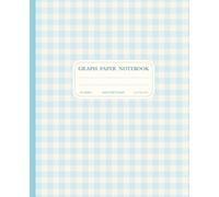 Graph Paper Composition Notebook: Blue Gingham Preppy Aesthetic Design - Cute Pastel Grid Journal for College, School, Work & Notes, Stylish Notebook for Women, Girls & Teens
