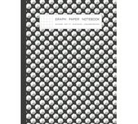 Graph Paper Composition Notebook in Black and White Geometric Cube Design (4x4 Grid Paper, Quad Ruled, 4 Squares per inch, 100 pages, Large size ... science, engineering and physics students!