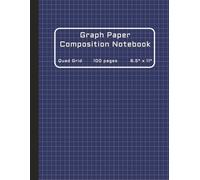 Graph Paper Composition Notebook: Quad Grid / 8.5" x 11" / 100 pages: Softcover | Large | Classic Design