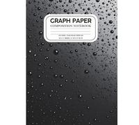 Graph Paper Composition Notebook - Quad Ruled 4x4 - 100 Pages - 8.5 x 11 in: Professional Graphing Notebook with Black Water Droplet Cover - Ideal for Math, Science, Drawing, and Design
