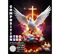 Graph Paper Composition Notebook Quad Ruled 5x5: 120 White Paper Grid Pages Gray 5 Squares per Inch 60 Sheets for School College Student Teacher Class ... Size 7.5”x9.25” Easter Pigeon Bunny Rood.