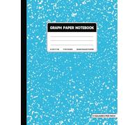 Graph Paper Composition Notebook: Quad Ruled 5x5 Blue Marble Pattern. For Math Students. College, School, Office & Work