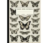 Graph Paper Composition Notebook: Quad Ruled 5x5 Butterfly Collection Illustration Vintage Aesthetic. For Science Students, Teachers. College, School, Office & Work