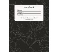 Graph Paper Composition Notebook: Quad Ruled (5x5) Grid, 100 Sheets, 7.5" x 9.75": Durable Marble Cover Graph Notebook with Name, Subject and Grade ... for Math, Science, Engineering, and Drawing