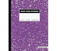 Graph Paper Composition Notebook: Quad Ruled 5x5 Purple Marble Pattern. For Students. College, School, Office & Work