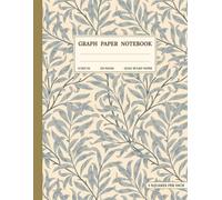 Graph Paper Composition Notebook: Quad Ruled 5x5 Vintage Leaves Cute Nature Pattern Floral Botanical Illustration Cottagecore Aesthetic
