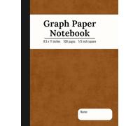 Graph Paper Composition Notebook: Size 8.5 x 11 inches, 1/5, 0.20, 5x5, 5 squares per inch, 100 sheets, color orange, Perfect for Mathematics, Science, Engineering classes in School