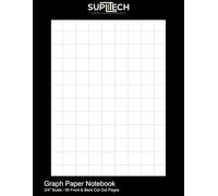 Graph Paper Cut Out Notebook: 3/4" Scale Graph Paper, 100 (50 Front and Back) 8.5" x 11" White Pages with Grey Grids (Suplitech Office & School Essentials)