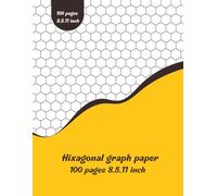 Graph Paper Hexagon Notebook - 100 Pages, 8.5 x 11 Inch: Perfect for Gaming Maps, Chemistry Diagrams, Design Sketches, and Creative Planning