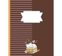 Graph Paper Journal/ Notebook for Maths- Brown. Cute Cat sleeping on books: 200 Pages of Grid Paper for Notes, Math, Science, Sketching, Planning, and Journaling