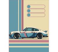 Graph Paper Journaling Notebook, Notebook for Work, Composition Notebook for School, Student Notebook, Journal Notebook for Office: Art Line Blue Car 8,5x11 inches100 Pages