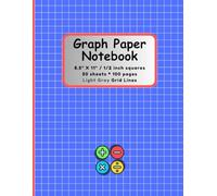 Graph Paper Notebook: 1/2 Inch Squares (0.5 Inch Square/2 Squares per Inch) 2x2 Math and Science Grid Paper Composition for Kids - Thin Light Gray Grid Layout