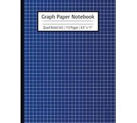 Graph Paper Notebook | 110 Paged | 8.5" x 11" | Quad Ruled 5x5: For Math, Science & Engineering Students and Professionals: Grid Notebook for Writing, Sketching, Graphing, Math & Journaling