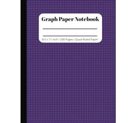 Graph Paper Notebook: 200 Pages , Amazing Value!!!, Grid Paper for Math and Science Students , Large Print 8.5x11 Inch, Violet Cover