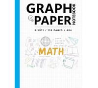 Graph Paper Notebook: 4x4 Quad Ruled Grid Paper - Ideal for Math, Science, and Technical Drawing
