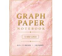 Graph Paper Notebook: 5 mm Grid | 8.5 × 11 Inches | 120 Pages-Pink Marble: Premium Quad Ruled Notebook for Math, Engineering, Architecture, Drafting, Technical Drawing, and STEM Students