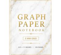 Graph Paper Notebook: 5 mm Grid | 8.5 × 11 Inches | 120 Pages-White Marble: Premium Quad Ruled Notebook for Math, Engineering, Architecture, Drafting, Technical Drawing, and STEM Students