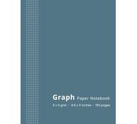 Graph Paper Notebook - 5x5 Grid - 8.5 x 11 - 100 Pages: Quadrille Composition Book for Math, Science & Engineering Students, School & Work - Quad Ruled 5 Squares per Inch - Slate Blue