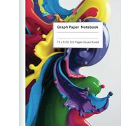 Graph Paper Notebook: 5x5 Quad Ruled Graphing Grid Paper | 110 Pages | 7.5 x 9.25 | Fluid Art Journal for Math and Science Students