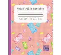 Graph Paper Notebook 7.5x9.25" | 100 pages | 5x5: Gummy Bear Design - Grid Paper 5 Squares per Inch - for Mathematics, Engineering, Science, School, Drawing