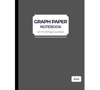 Graph Paper Notebook - 8.5 x 11 Inch, 120 Page Quad Ruled Grid Composition Book for Math, Science & Engineering Students - Gray Cover: 4x4, Grid Paper ... Technical Design and Laboratory Notes