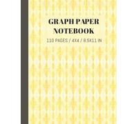 Graph Paper Notebook 8.5” x 11” - Quad Ruled (4x4), 110 Pages | Yellow Tweed Pattern Notebook for School, Office & Design Work: Elegant Tweed Design ... for Math, Architecture & Planning Projects