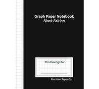Graph Paper Notebook - Black Edition: Elegant and functional 8.5x11 graph paper notebook - Black Edition. 110 pages, white paper, matte cover. Also ... in Red, Blue, Light Blue, Green, and Yellow.