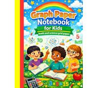 Graph Paper Notebook for Kids: 1/2 Inch Squares, Math and Science Grid Paper for Elementary School and Homeschool Students | 100 Pages 50 Sheets | STEM Symbols + Learning Trio