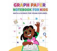 Graph Paper Notebook for Kids: 1/2 Inch Squares, Math and Science Grid Paper for Elementary School and Homeschool Students | 100 Pages 50 Sheets | Girl With Glasses + Math Science Grid