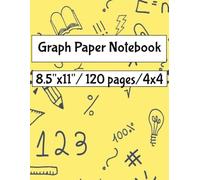 Graph Paper Notebook: Graph Paper Notebook 8.5 x 11 | 4x4 Quad Ruled Grid | 120 Pages for Math, Engineering, School & Drawing, Tabletop Gaming